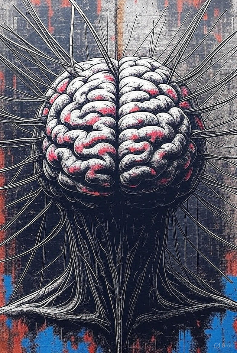 Energy deficiency in the nervous system. An artistic approach.